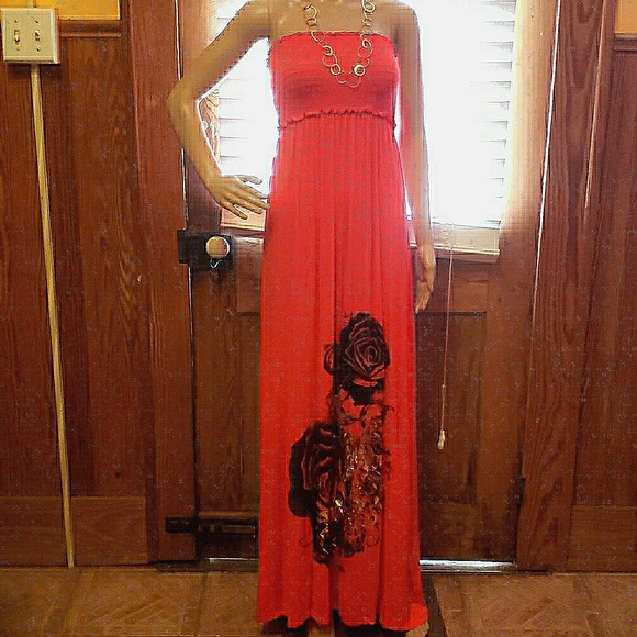 Nwt Urban Mix Strapless Maxi Dress - Picture 1 of 5